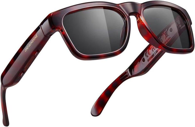 OhO sunshine OhO Bluetooth Sunglasses,Voice Control and Open Ear Style Smart Glasses Listen Music and Calls with Volume UP and Down,Bluetooth 5.0 Audio Glasses and IP44 Waterproof, unisex-adult