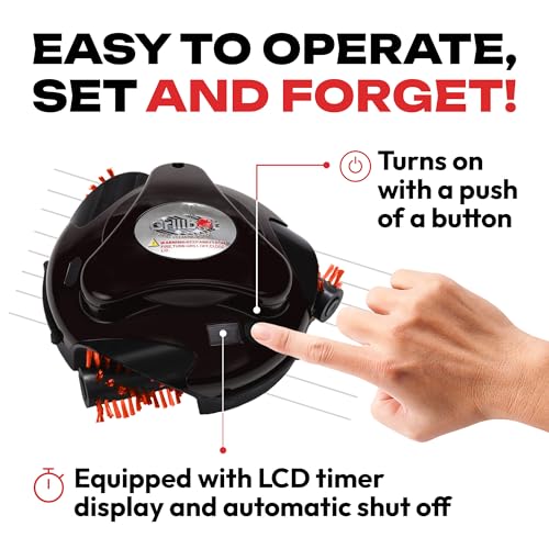 Grillbot Automatic Grill Cleaning Robot, Red Carry Case, Bundle