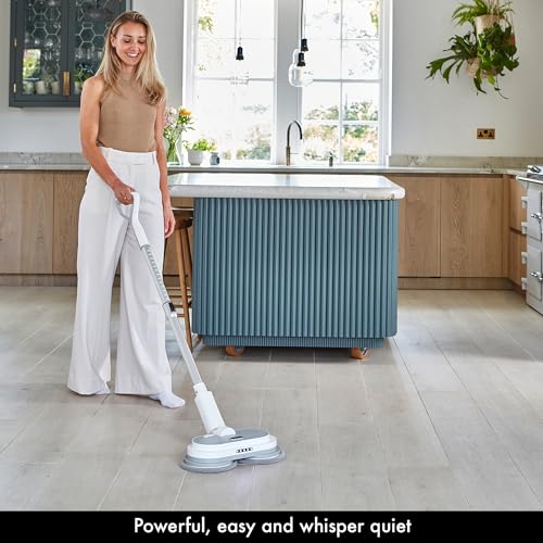 AirCraft Home PowerGlide City+ | Hard Floor Cleaner And Polisher | Good Housekeeping Institute Approved | Compact, Cordless and Rechargeable | With 8 Machine-Washable Microfibre Pads
