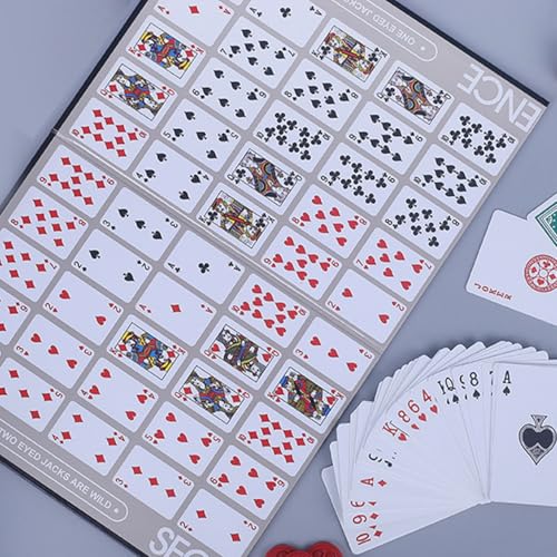Generic Premium Quality Sequence Board Game, Strategic Card Game, Family Entertainment, Party Game for kids and Adults- for 2 to 12 Players