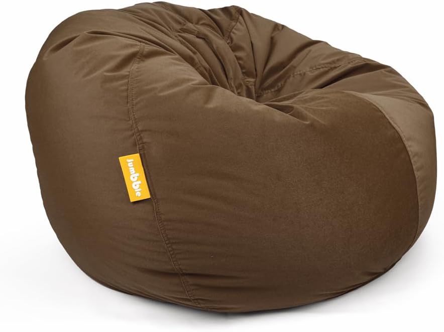 Nest Soft Suede Bean Bag with Filling Cozy Bean Bag Best for Lounging Indoor Kids & Adult Soft Velvet Fabric Filled with Polystyrene Beads (Dark Blue, Kids)