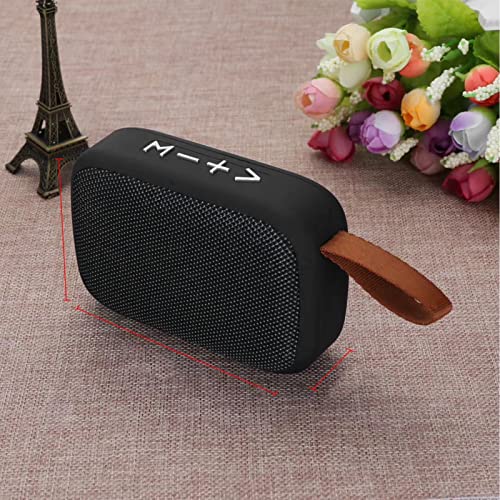 Denash Portable Speaker, Stereo Subwoofer FM Function Rechargeable Support Memory Card Mini Speaker Energy Saving with Hand Strap for Indoor for Tablet