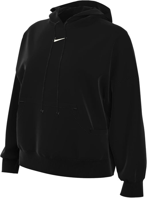Women's W Nsw Phnx Flc Oos Po Hoodie Sweatshirt - BLACK/(SAIL)