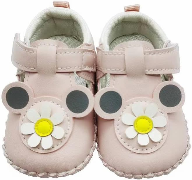 JZLIFE First Walking Shoes,Anti-slip,Comfortable and Breathable Baby Shoes with Hair Band,Baby Gift for Newborn Baby