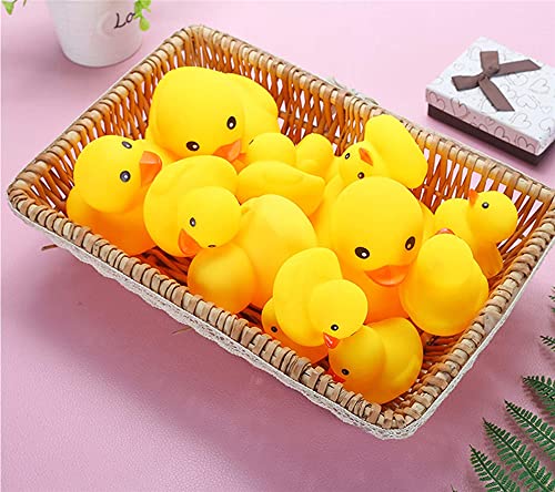 ELECDON Mini Rubber Duck, Baby Bath Toy Bath Duck Birthday Party Favors Decorations Baby Showerfor Kids Celebrate The Joy of The Children (50 Pack)