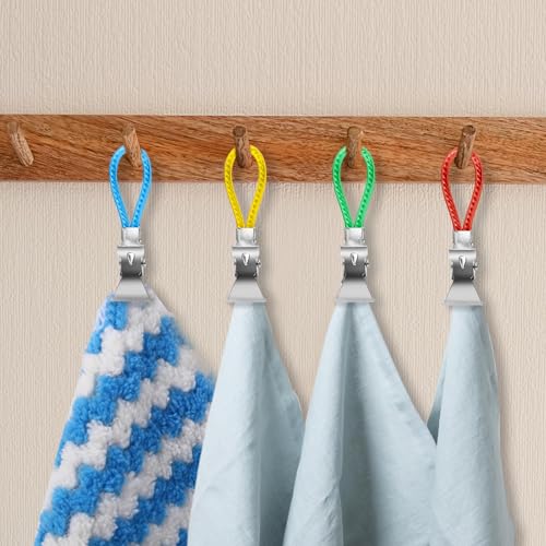 Rayyan Towels Clip, Beach Towel Hanging Clips, Laundry Small Decorative ClothespinsTowel Clothesline Clip, Towel Clips Mini Clothes Pin Tea Towel Rack for Kitchen(Pack of 15)