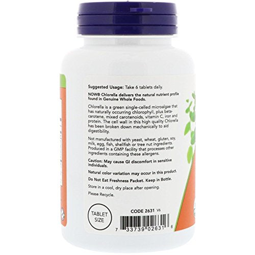 NOW Foods Organic Chlorella 500mg 200 Tabs