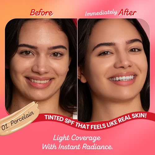 Dot & Key Strawberry Dew Tinted Sunscreen SPF 50+ Pa++++ - 01 Porcelain | Protection Against UA/UB | Broad Spectrum, Water & Sweat resistant | For All Skin Types | 50ml