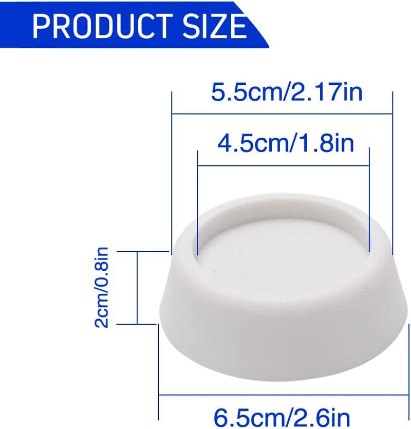 VooGenzek 4 PCS Universal Washing Machine Anti-Vibration Feet Pads, Dryer Anti-Vibration Feet Pads, Shock Absorbing Washer Rubber Feet Pad, for Dryer, Refrigerator, Table Chair, Treadmill