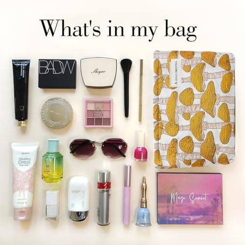 STARDW Flower Cosmetic Bags Makeup Bags for Women and Girls,Travel Makeup Bag Large Capacity Canvas Makeup Bag,Makeup Organizer Bag Zipper Pouch, Embossed pink, Large Capacity Aesthetic Makeup Bags