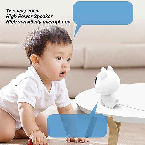 BusoTh Indoor Security Camera, Wireless Security Camera Baby Monitor Robot Pet Shape, Two Way Voice Motion Detection Indoor Monitoring Camera with Cloud Storage for Home Security