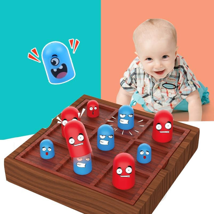 AM ANNA Board Game, Tic Tac Toe Game Children's Educational Puzzle Game Toys, Parent-child Early Education and Leisure and Entertainment Family Interactive Board Game Classic Board Game