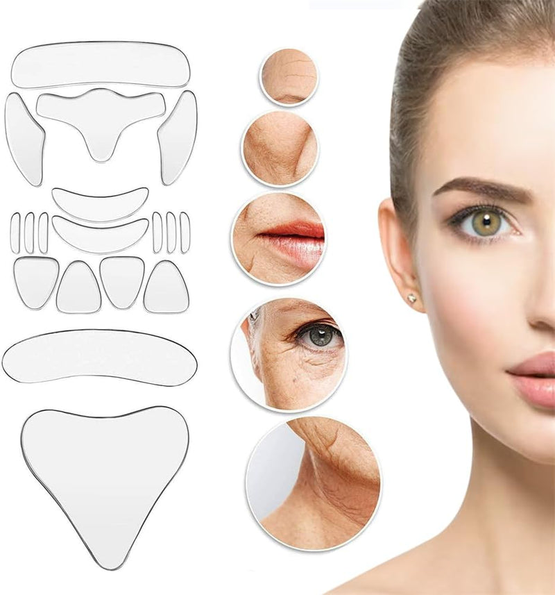 Face and Forehead Wrinkle Patches, 18 Pcs Anti Wrinkle Facial Patches for Face Overnight to Reduce Fine Wrinkles, Frown and Smile Lines, Facial Patches for Wrinkles Treatment for Women and Men