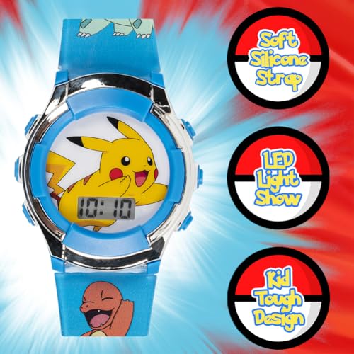 Pokemon Kids' Quartz Watch with Plastic Strap, 16
