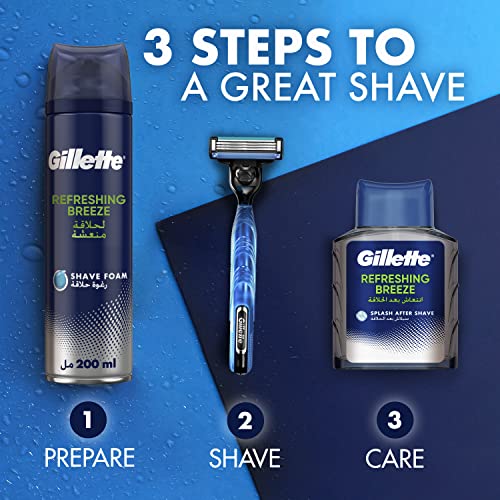 Gillette Refreshing Breeze, Splash After Shave, 100ml, Multicolor