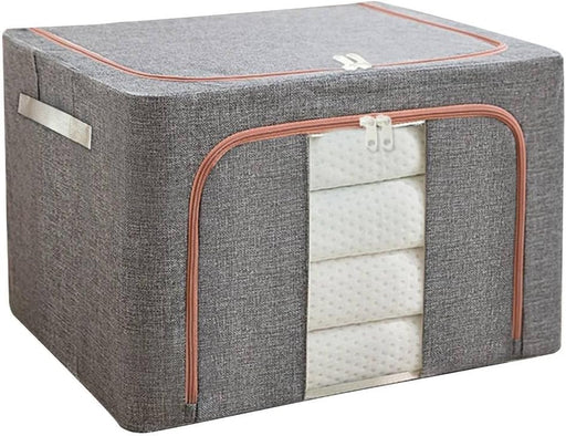 MOMENT Clothes Storage Box 66L,Large Capacity Clothes Organizer,Foldable Closet Organizers with Strong Handles,Stackable Clothes Storage Bags,Dustproof Boxes for Blanket Pants Shirt Books Toys