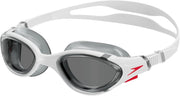 Speedo Unisex Adult Biofuse.2.0 Swimming Goggles, White, One Size - One Size White/Red/Light Smoke