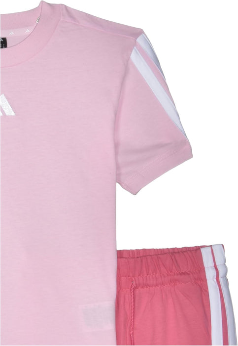 adidas Essentials Pink Unisex Kids Tee Set, 7-8 Y