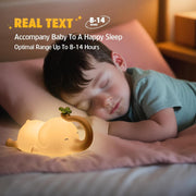 Silicone Elephant Night Light for Kids - 3-Level Dimmable & Rechargeable LED Lamp, Touch Control Soft Animal Light for Nursery, Baby Room Decor - Elephant