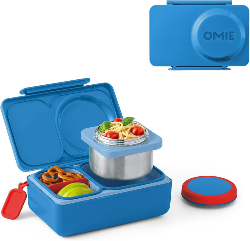OmieBox Kids Bento Lunch Box, Stainless Steel Bowl, 250ml, (Pixie Pink) - Cosmic Blue OMIEBOX UP (AGE 9+ Years old)
