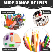 BIGTHREE Silicone Telescopic Pencil Case, 2-in-1 Soft Silicone Pencil Case, Cute Pattern Pencil Case, Stand Pen Holder Pouch, with Zipper, Retractable Kawaii Big Capacity for Teenage (Panda)