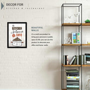 kotart Engineered Wood Photo Frames For Kitchen And Restaurant Wall Decoration - Food Quotes Decor Poster With Frame (11 Inch X 11 Inch, Multi) Design-2, Square)