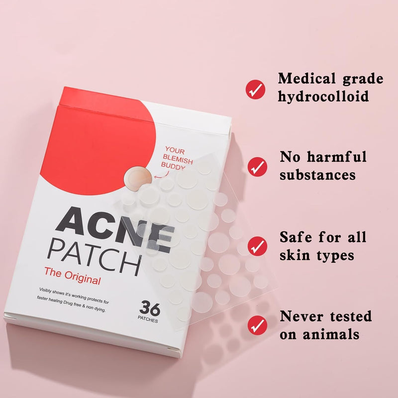 FDTY Acne Pimple Patch - Invisible Hydrocolloid Spot Skin Treatment for Face (72 counts)