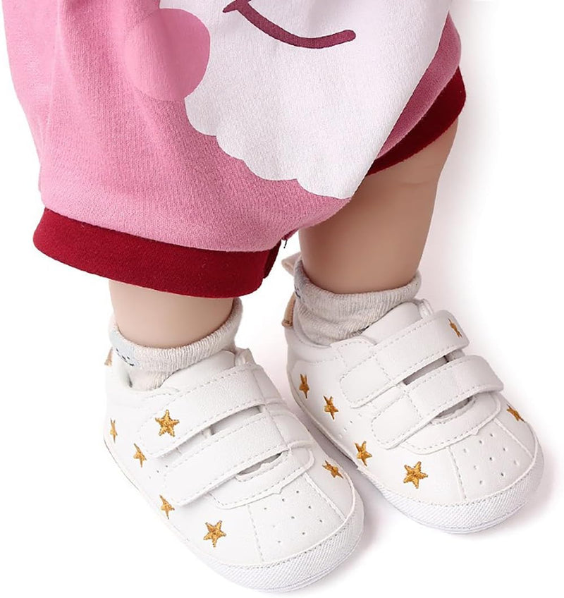 Baby Shoes Infant Sneaker Sandals for Boys Girls Leather Walking Shoes Non-Slip Sneaker Toddler First Walker Shoes Newborn Crib Shoes