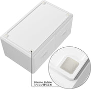 READAEER Makeup Cosmetic Organiser Storage Drawers Display Boxes Case with 6 Drawers, 3 Pieces, Freely Combined and Stacked. - White