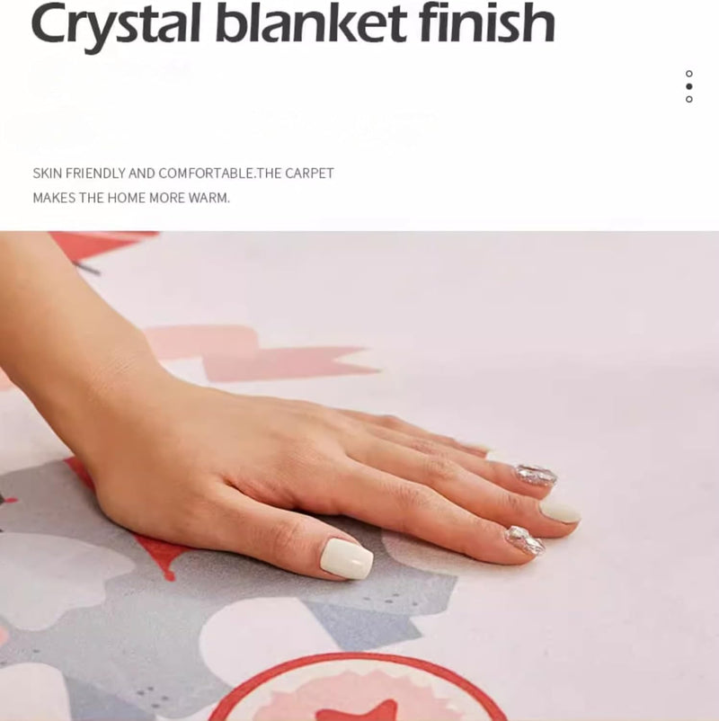Portable Baby Play Mat, Washable Cotton Kids Playmat, Foldable Large Thick Activity, Non-Slip, Non-Toxic, Waterproof, Safe Crawling Mat For Toddler Boy Girl. (200X160CM)