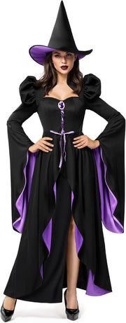 Spooktacular Creations Classic Witch Womens Halloween Costumes 2026, Costume with Witch Dress Hat Accessory for Cosplay