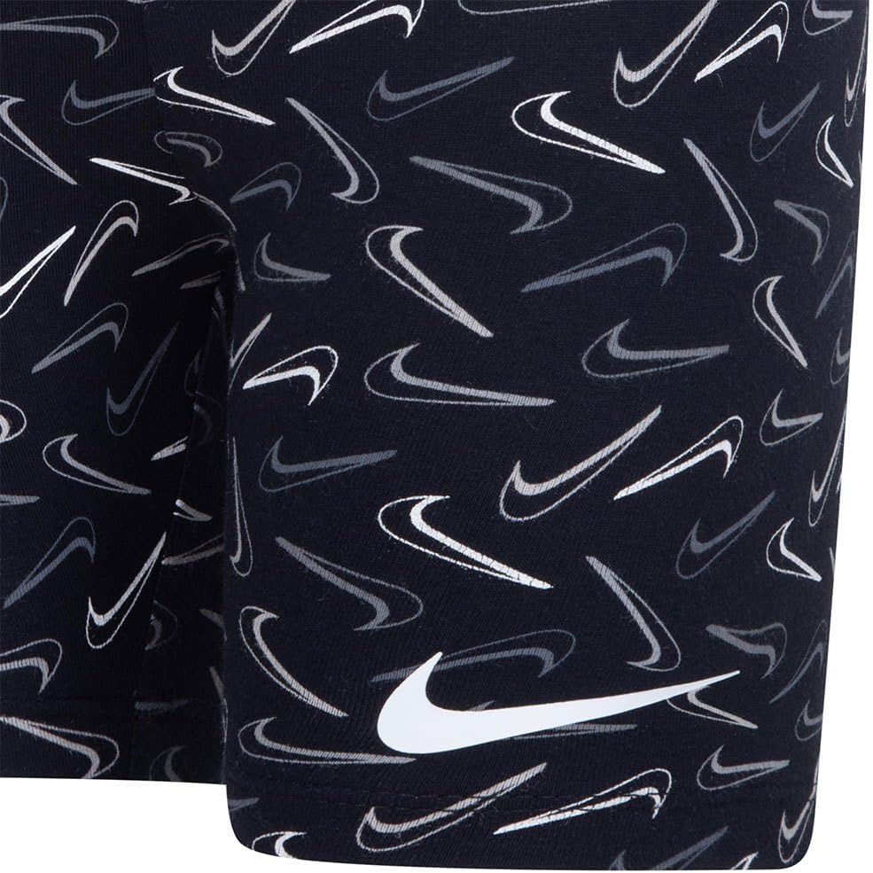 NKG SWOOSH LOGO BIKE SHORTS for Unisex Kids BLACK 6X