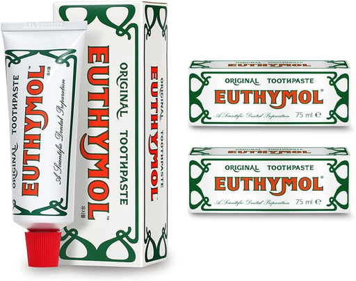 Original Toothpaste 75 ml x 2, Fluoride Free, Anti-Plaque, Antibacterial, Cavity Protection, Clean and Healthy Teeth and Gums, Fresh Mint, Daily Oral Enamel Dental Care
