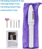 BAQI Electric Nail Drill Set, Portable Manicure Nail Art Grinder, 5-IN-1 Nail Grinder Machine, Beauty Personal Care Manicure and Pedicure Kit for Home and Salon Use