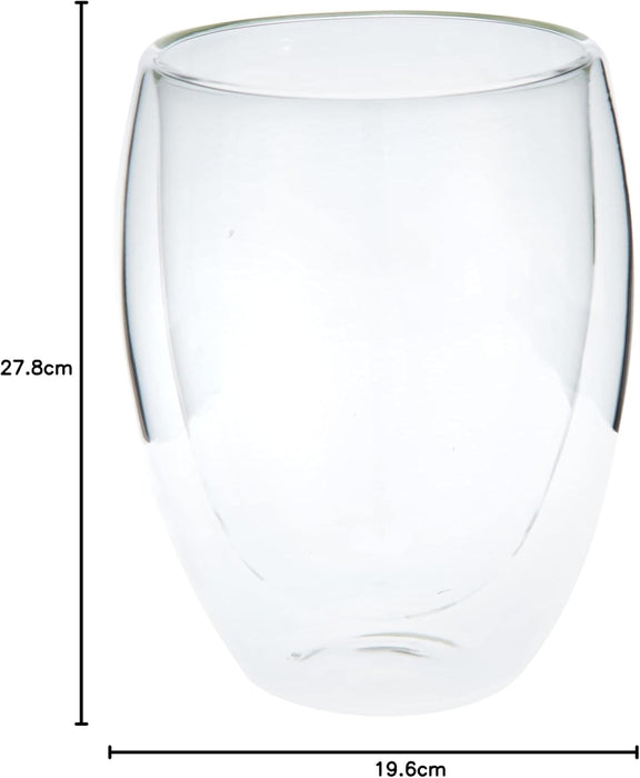 6 Pieces Double Wall Glasses Large, White, Awe2134, Asw213