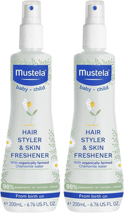 Baby Hair Styler & Skin Freshener - with Natural Avocado & Chamomile Water - Vegan & Hypoallergenic - 200ml (Pack of 2)