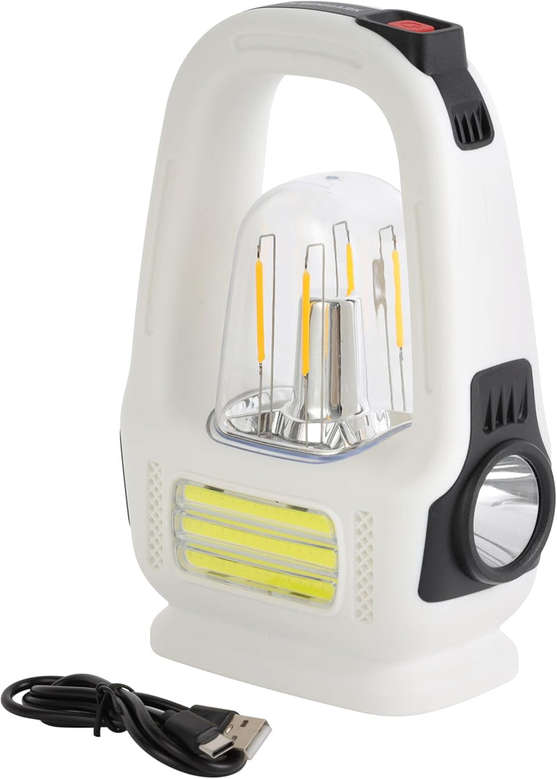 Olsenmark Rechargeable LED Tungsten Light with Solar- OME2841 Long Operating Time 4 Hours, Multi-Functional Lighting, COB Technology Portable and Light-Weight Design with Handle