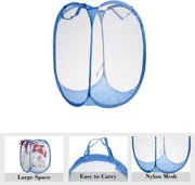 Kuber Industries Nylon Mesh Laundry BasketSturdy Material & Durable HandlesNetted Lightweight Laundry Bag (Assorted)