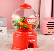ELECDON Candy Vending Machine, Portable Children Candy Machine Plastic Mini Gumballs Dispenser Kids Kindergarten Gift, Vending Machine, Vintage Style Sweet Bubblegum Fun Toy Machine for 3 age (Green) - Red