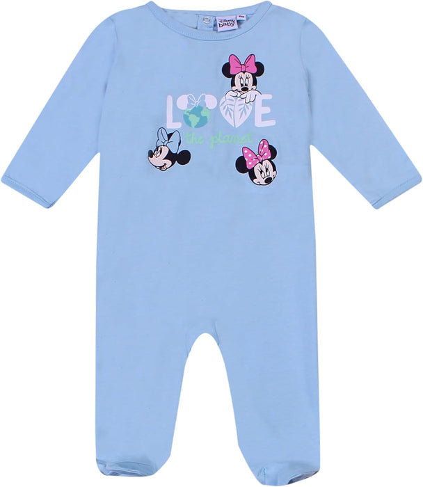 Disney Minnie Mouse Baby Girl Clothes - Toddler Baby Grow Sleepsuits From Ages 6 Months to 24 Months.