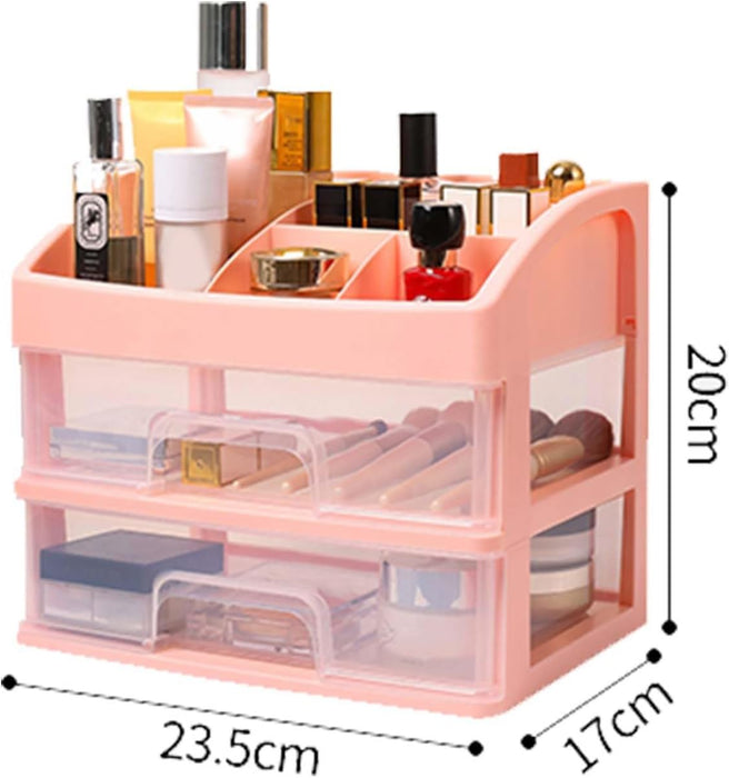 ALOXE Cosmetic Organizer Box Drawers Storage Plastic Stationary Box | Make Up Organiser For Women
