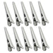 STOBOK 10pcs Stainless Steel Alligator Clip Food Storage Bag Clip Potato Chip Bag Clips Hairdresser Clips Household Food Bag Clamps Bag Sealers Clip Metal Duckbill Multipurpose