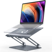 Lamicall Laptop Stand Riser Portable - Foldable Height Adjustable Ergonomic Computer Notebook Stand Holder Lift for Desk, Compatible with MacBook Air Pro, Dell XPS, HP (10-17'') - Silver - 3-Gray