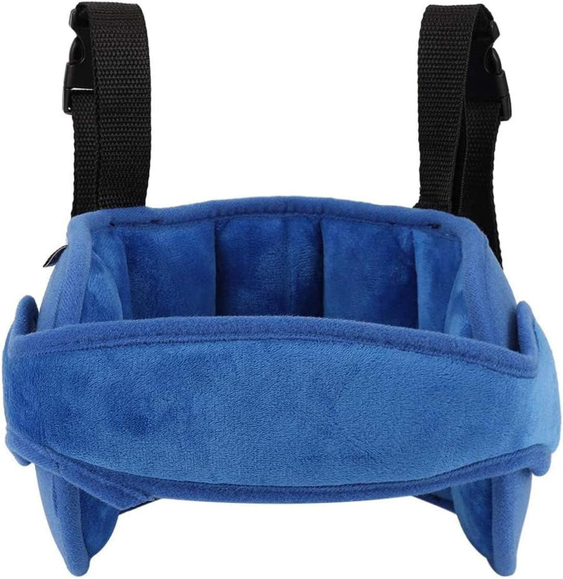 Khazna Head Protection for Baby, Adjustable Toddler Car Seat Head Support Band, Carseat Straps Cover, Safety Car Seat Neck Relief, Blue