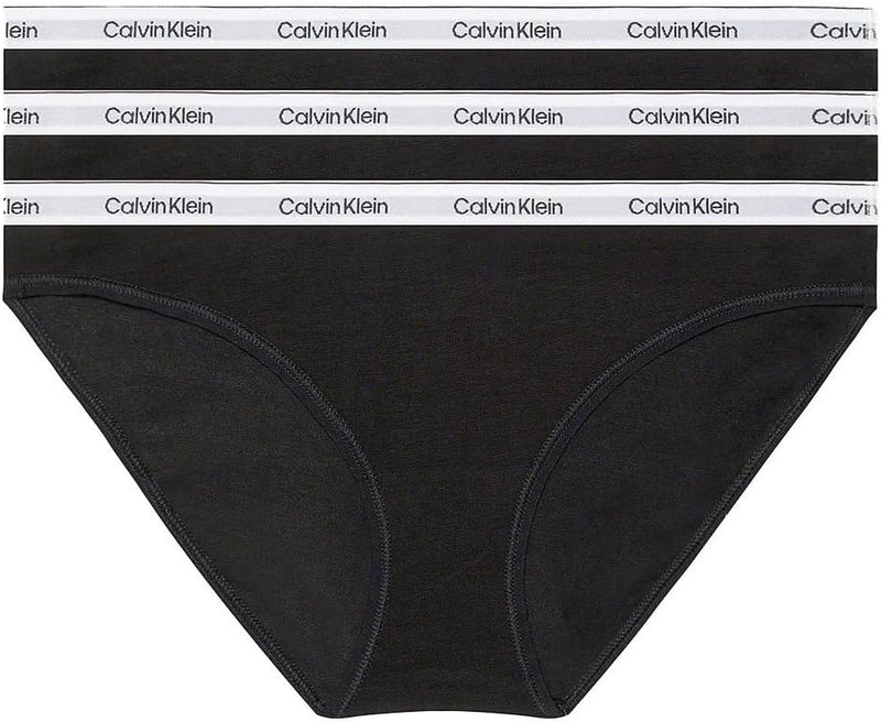 Calvin Klein Bikini 3Pk Women Underwear Bottoms BLACK Size L