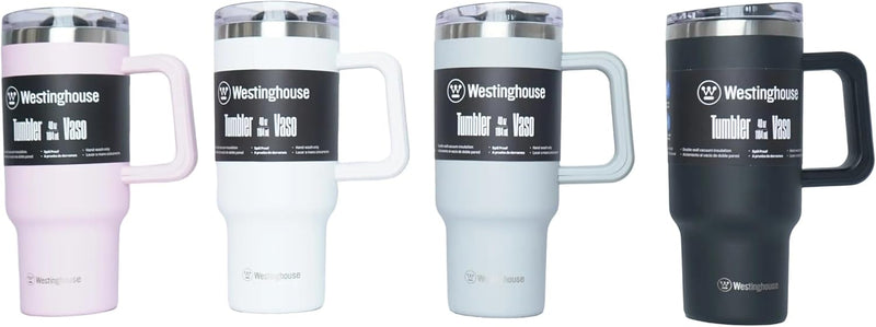 Westing House 32oz/946ml Double-Wall Stainless Steel Insulated Tumbler | BPA-Free Reusable Cup for Coffee, Water, Iced Tea & More | 6 hrs Hot & 9 hrs Cold | Ideal for Indoor & Outdoor Use | Black