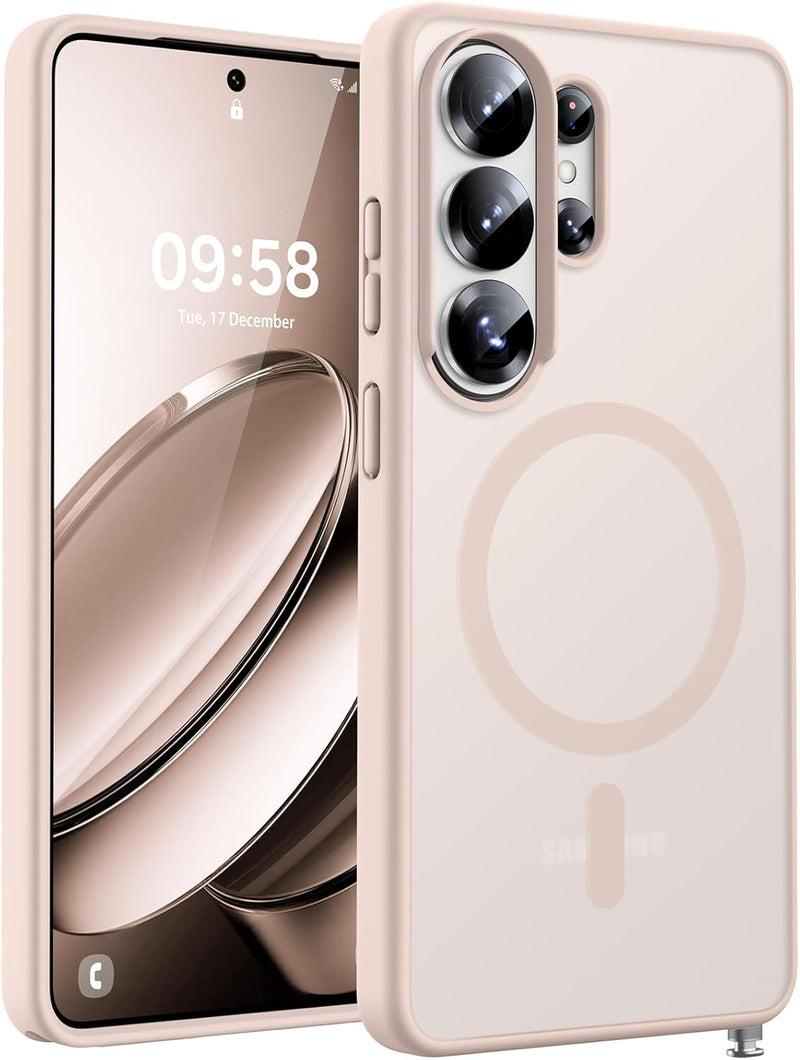 TOCOL for iPhone 17 Pro Case 6.3-Inch, Upgraded Camera Protection, Built-in Ring, Compatible with MagSafe, Shockproof Non-slip Translucent Matte Phone Case, Dark Blue - Desert S26 Ultra