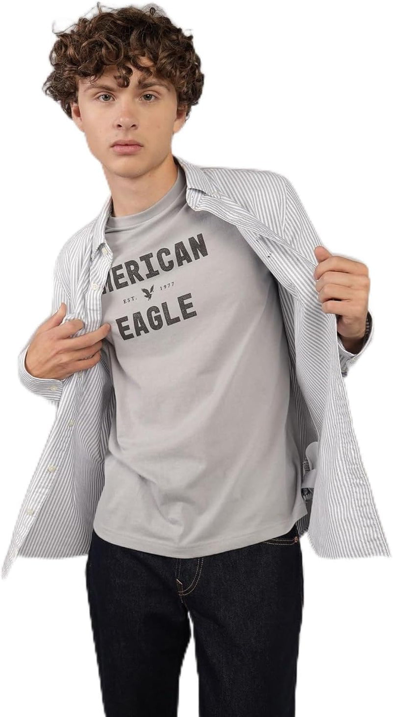 Mens Everyday Oxford Button-Up Shirt modern (pack of 1) - Grey