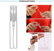 30Pcs 5ml Portable Mini Refillable Clear Glass Empty Sprayer Perfume Bottles Cosmetic Atomizers Spray Bottle Container for Travel Party Must Makeup Tool (30Pcs 5ml Glass Perfume Bottles)