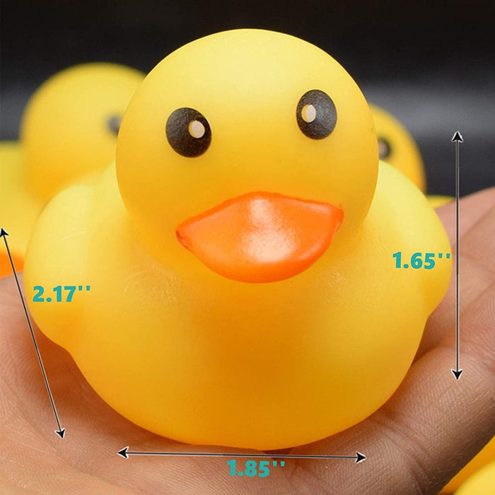 ELECDON Bath Duck Toys, 9 Pcs Mini Bath Duck Toys, Yellow Rubber Ducks Float Ducks Baby Shower Toy for Toddlers Boys Girls Over 3 Months (2.17 Inches)